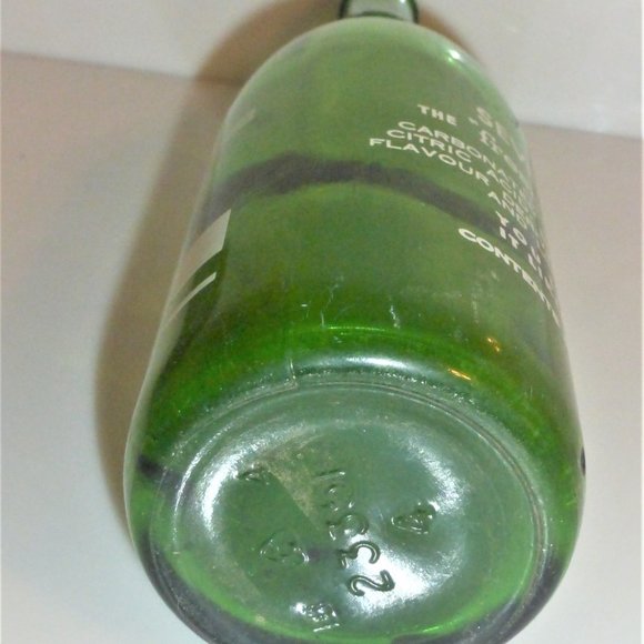 11.5" Vintage 7up Bottle Fresh Up With Seven Up Green Bottle Vintage Soda Bottle - Picture 5 of 7